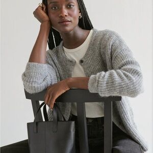 JENNI KAYNE Hayes Crewneck Cardigan - gray